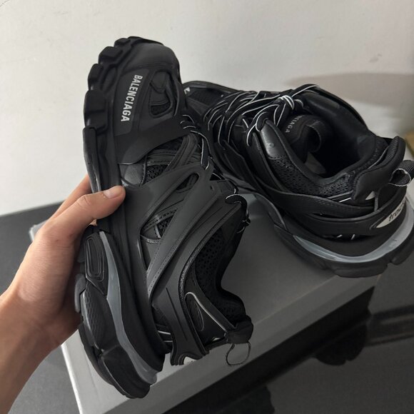 Size 12 US - Balenciaga LED Track Triple Black Size 45 EU with dust bag - Picture 1 of 5